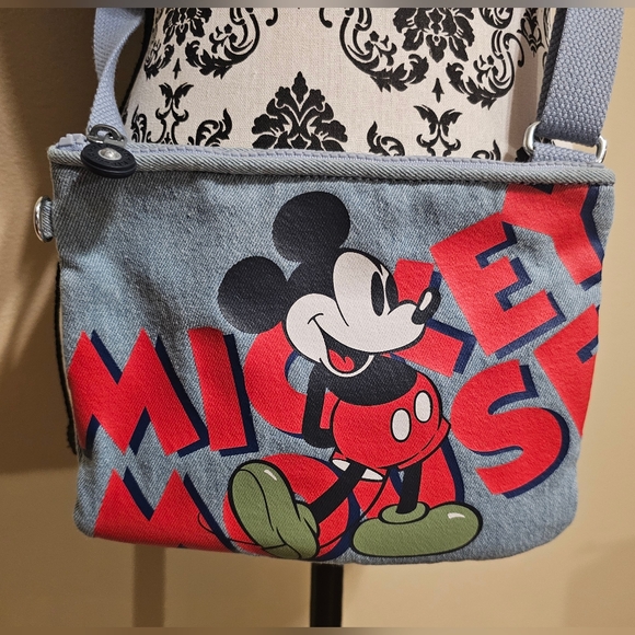 Disney Kipling 90 Years of Mickey Mouse Large Pouch Crossbody Purse NWOT - Picture 1 of 11
